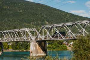 Revelstoke Transfers van shuttling passengers around downtown Revelstoke in summer